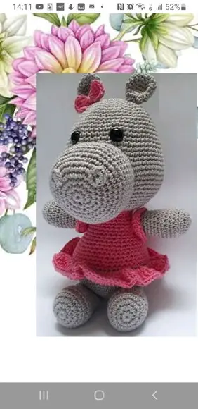Receita de Amigurumi HIPOPÓTAMO (2) tradução