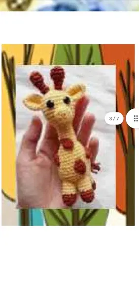 Receita de Amigurumi GIRAFA pequena tradução
