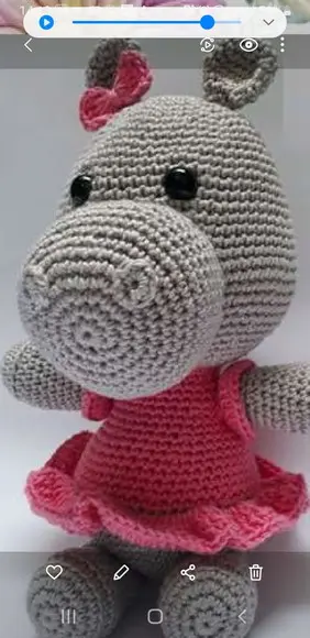 Receita de Amigurumi HIPOPÓTAMO (2) tradução