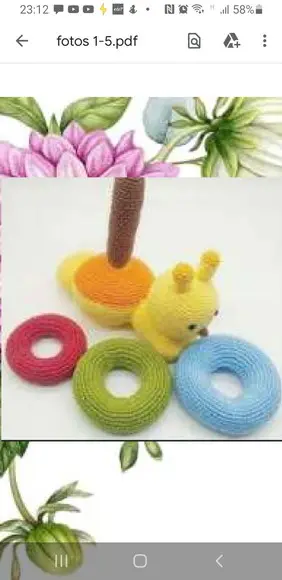 Receita De Amigurumi Jogo Didático Argolas Caracol
