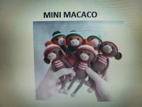 Receita de Amigurumi MACACO MINI tradução