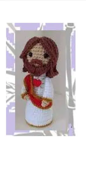 Receita de Amigurumi Sagrado Coraçao de Jesus tradução
