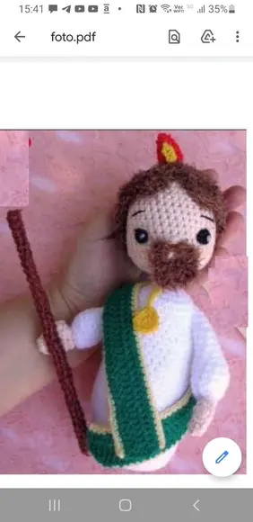 Receita de Amigurumi São Judas Tadeu tradução