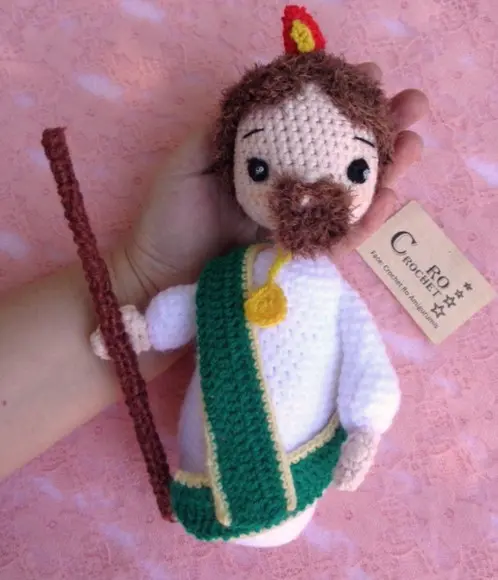 Receita de Amigurumi São Judas Tadeu tradução