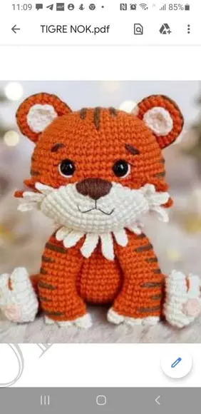 Receita de Amigurumi TIGRE (3) tradução