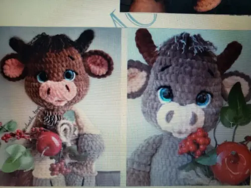 Receita de Amigurumi TOURO com lã veludo tradução
