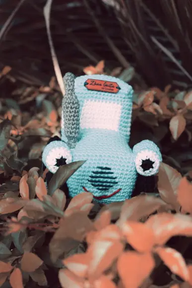 Receita de amigurumi Trator azul