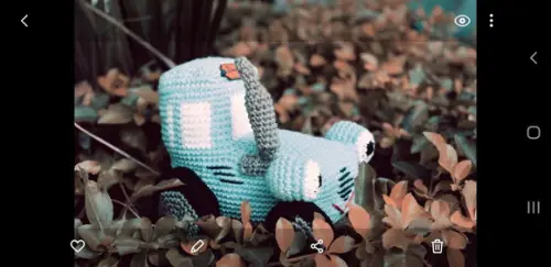 Receita de amigurumi Trator azul