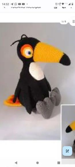 Receita de Amigurumi Tucano (2) Tradução