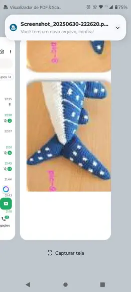 Receita de Amigurumi Tubarão