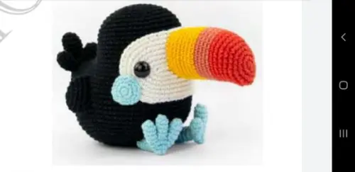 Receita de Amigurumi Tucano Tradução