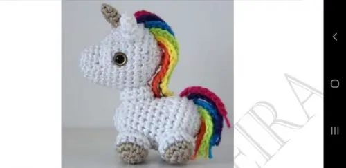 Receita de amigurumi Unicórnio em português