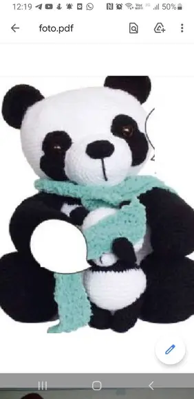 Receita de Amigurumi URSOS PANDA MAMÃE E FILHOTE tradução