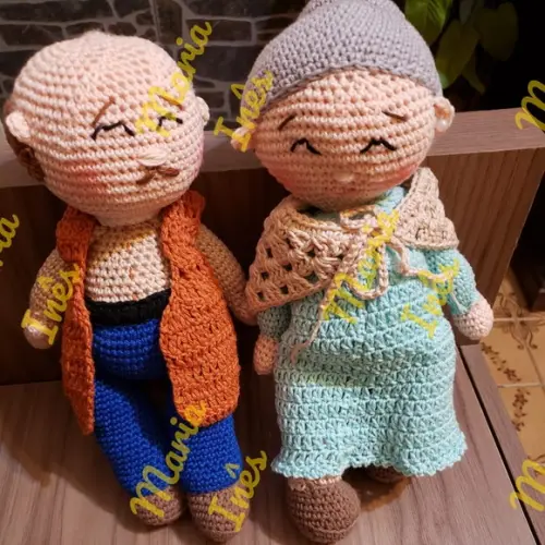 Receita de Amigurumi VOVÔ e VOVÓ tradução