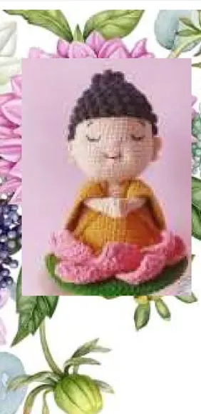 Receita de crochê Meditação na flor de lotus