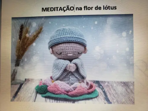 Receita de crochê Meditação na flor de lotus
