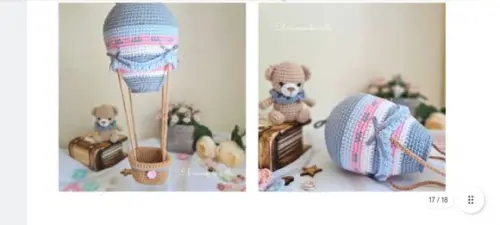 Receita Mobile Balão de Ar Quente e Urso- Tradução