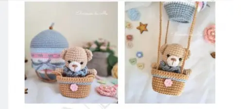 Receita Mobile Balão de Ar Quente e Urso- Tradução