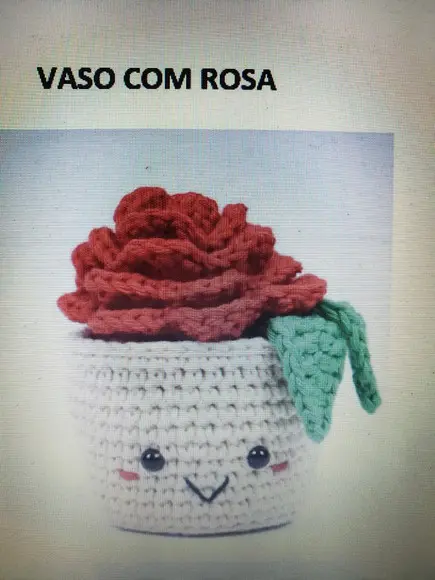 Receita VASOS COM ROSA e VASO MARGARIDA trad