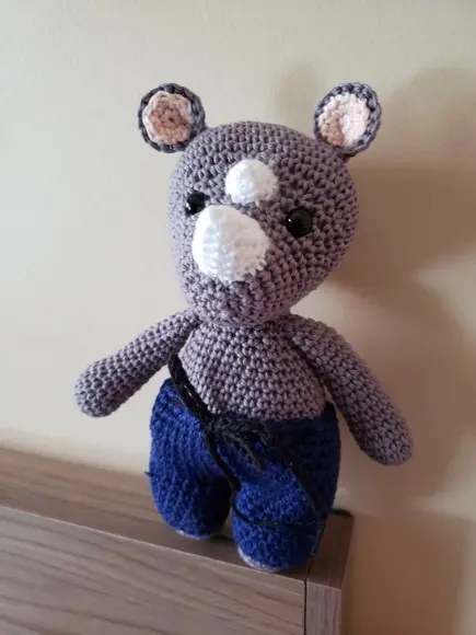 Rinoceronte em Crochê - Amigurumi