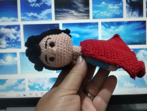 Super Homem em Crochê - Amigurumi