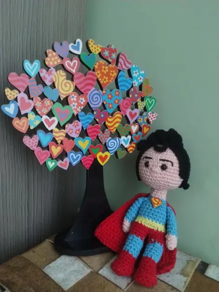 Super Homem em Crochê - Amigurumi