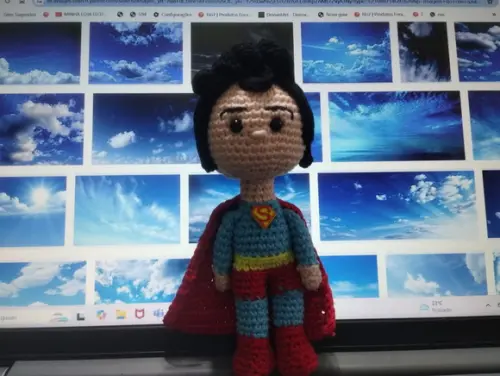 Super Homem em Crochê - Amigurumi