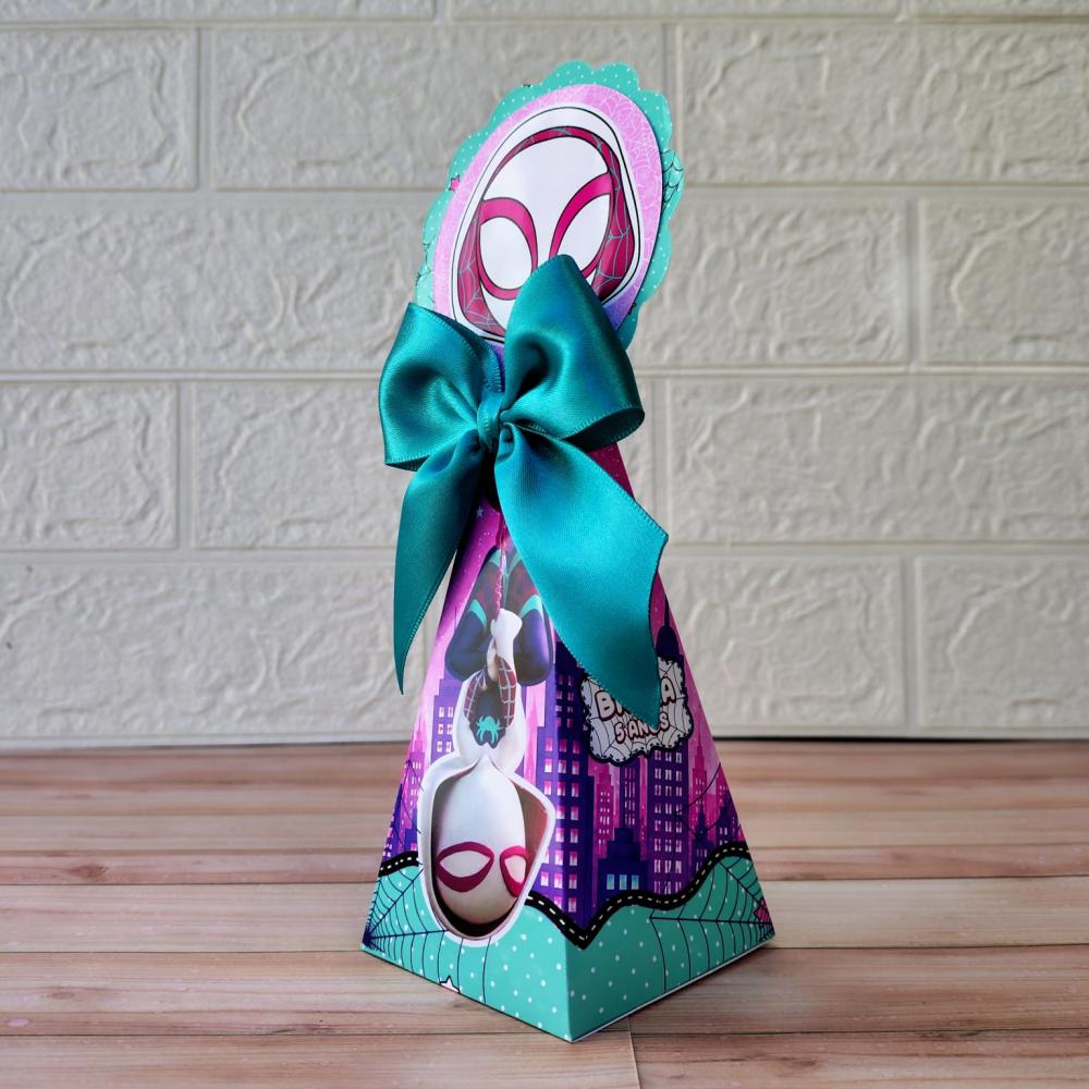 Kit de Papelaria Personalizada SPIDER GWEN Aranha Rosa Para Festa