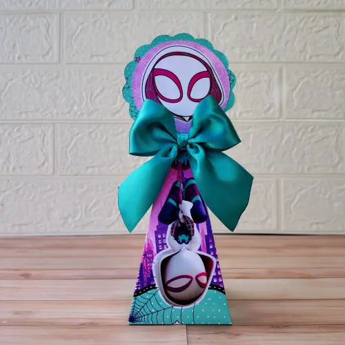 Kit de Papelaria Personalizada SPIDER GWEN Aranha Rosa Para Festa