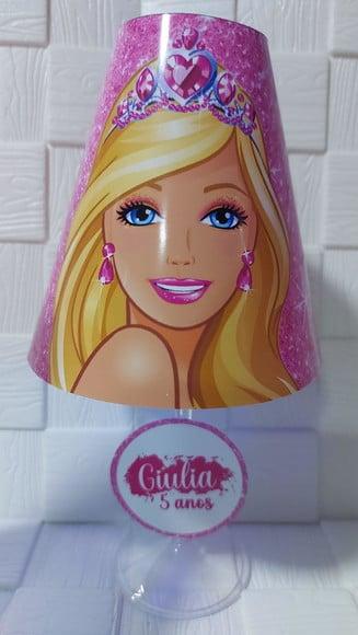 Centro de Mesa Abajur Barbie com Led