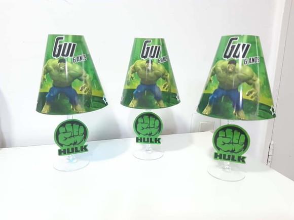 Centro de Mesa Abajur Hulk com Led