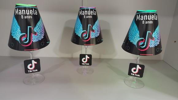 Centro de Mesa Abajur Tiktok com Led