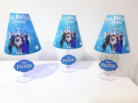 Centro de Mesa Abajur Frozen com Led