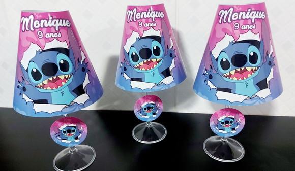 Centro de Mesa Abajur Stitch com Led