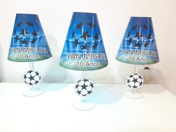 Centro de Mesa Abajur Futebol com Led