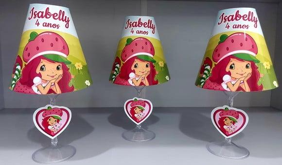 Centro de Mesa Abajur Moranguinho com Led