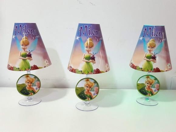Centro de Mesa Abajur Sininho com Led