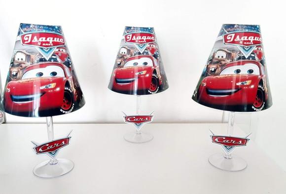 Centro de Mesa Abajur Carros com Led