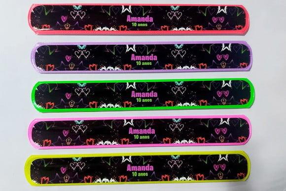 Pulseira Bate Enrola Neon
