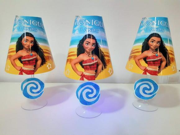 Centro de Mesa Abajur Moana com Led