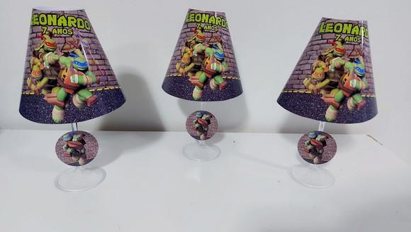 Centro de Mesa Abajur Tartaruga Ninja com Led