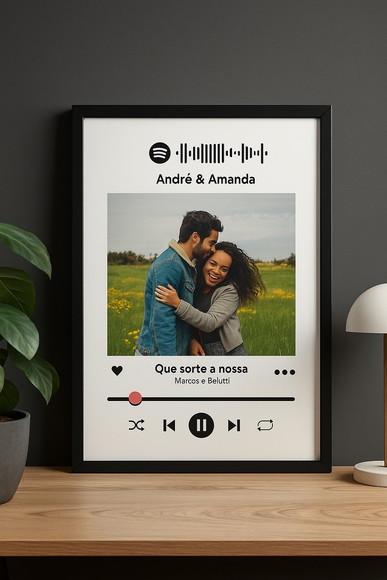Quadro Interativo Personalizado Spotify