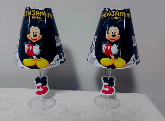 Centro de Mesa Abajur Mickey com Led