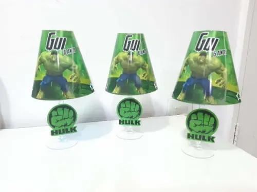 Centro de Mesa Abajur Hulk com Led