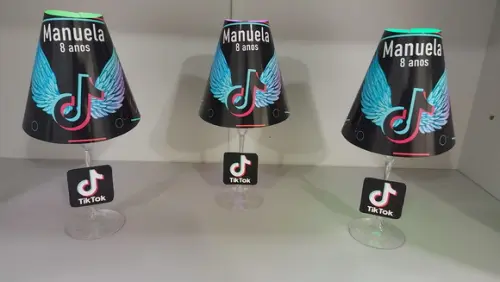 Centro de Mesa Abajur Tiktok com Led