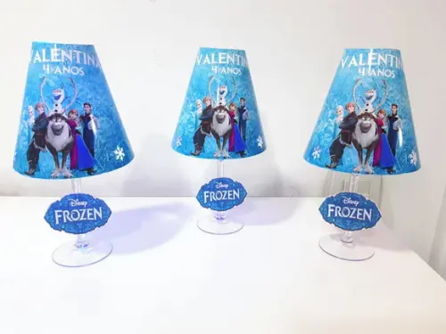 Centro de Mesa Abajur Frozen com Led