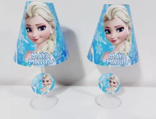 Centro de Mesa Abajur Frozen com Led