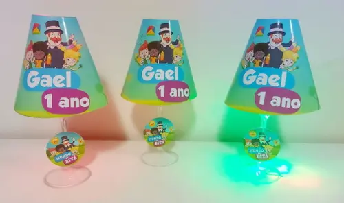 Centro de Mesa Abajur Bita com Led