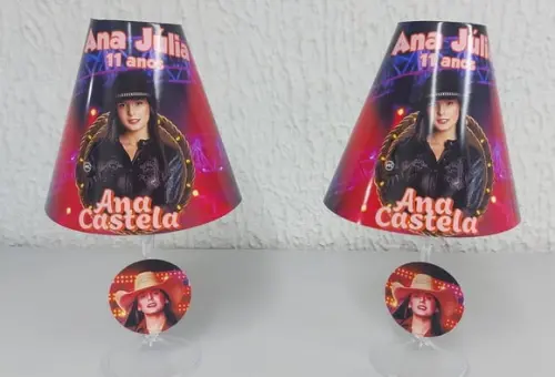Centro de Mesa Abajur Ana Castela com Led
