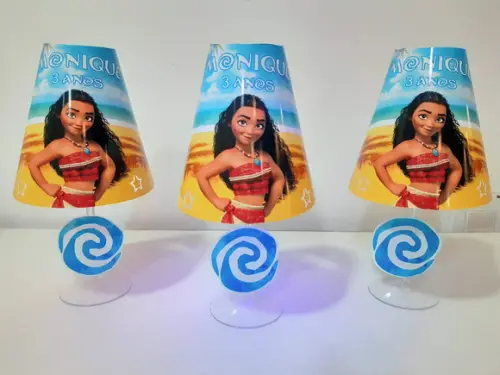 Centro de Mesa Abajur Moana com Led